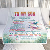 Personalized To My Son Gifts Blanket From Mom Dad Mother Father Whenever You Feel Dragonfly Son Birthday Gifts Graduation Christmas Custom Fleece Blanket | teecentury