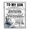 Personalized To My Son Gifts Blanket From Mom Dad Mother Father White Tiger My Only Wish For You Son Birthday Gifts Graduation Christmas Fleece Throw Blanket | teecentury