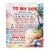 Personalized To My Son Gifts Blanket From Mom Dad Mother Wherever Your Journey In Life Beach Son Birthday Gifts Graduation Customized Fleece Throw Blanket | teecentury