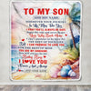 Personalized To My Son Gifts Blanket From Mom Dad Mother Wherever Your Journey In Life Beach Son Birthday Gifts Graduation Customized Fleece Throw Blanket | teecentury
