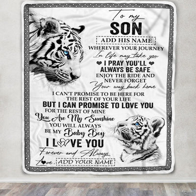 Personalized To My Son Gifts Blanket From Mom Dad Mother Wherever Your Journey In Life White Tier Daughter Birthday Gifts Christmas Customized Fleece Blanket | teecentury