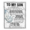 Personalized To My Son Gifts Blanket From Mom Mother Elephant My Only Wish For You Son Birthday Gifts Graduation Christmas Customized Fleece Throw Blanket | teecentury