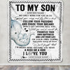 Personalized To My Son Gifts Blanket From Mom Mother Elephant My Only Wish For You Son Birthday Gifts Graduation Christmas Customized Fleece Throw Blanket | teecentury