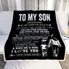 Personalized To My Son Gifts Blanket From Mom Mother My Only Wish For You Son Birthday Gifts Graduation Christmas Customized Fleece Throw Blanket | teecentury