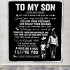Personalized To My Son Gifts Blanket From Mom Mother My Only Wish For You Son Birthday Gifts Graduation Christmas Customized Fleece Throw Blanket | teecentury