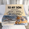 Personalized To My Son Gifts Blanket Tiger From Mom Dad Mother Father You Are My Son Birthday Gifts Graduation Christmas Custom Fleece Throw Blanket | teecentury