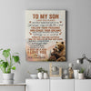Personalized To My Son Gifts Canvas From Mom Dad Mother Father Bear My Only Wish For You Son Birthday Gifts Graduation Christmas Custom Wall Art Print Framed Canvas | teecentury