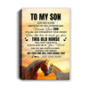 Personalized To My Son Gifts Canvas From Mom Dad Mother Father Whenever Horse Unique Birthday Gifts For Son Graduation Christmas Custom Wall Art Print Framed Canvas | teecentury
