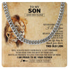 Cuban Link Chain Necklace Stainless Steel | 1 | Personalized To My Son Gifts From Dad Father Lion Necklace I Love You Son Birthday Gifts From Dad Graduation Christmas Customized Gift Box Message Card | teecentury.myshopify