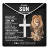 Stainless Cross Necklace Stainless Steel | 1 | Personalized To My Son Gifts From Dad Father Necklace This Old Lion Love You Son Birthday Gifts Graduation Christmas Customized Gift Box Message Card | https://teecentury.