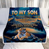 Personalized To My Son Gifts From Mom Dad Mother Father Blanket Don't Give Up Tiger Gifts For Son Birthday Graduation Christmas Customized Fleece Blanket | teecentury