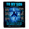 Personalized To My Son Gifts From Mom Dad Mother Father Blanket Sometimes Lion Son Birthday Gifts Graduation Christmas Customized Fleece Throw Blanket | teecentury