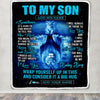 Personalized To My Son Gifts From Mom Dad Mother Father Blanket Sometimes Lion Son Birthday Gifts Graduation Christmas Customized Fleece Throw Blanket | teecentury