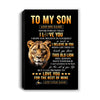 Personalized To My Son Gifts From Mom Mother Canvas Old Lion Love You Son Birthday Gifts Graduation Christmas Custom Wall Art Print Framed Canvas | teecentury