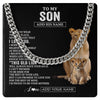 Cuban Link Chain Necklace Stainless Steel | 1 | Personalized To My Son Gifts From Mom Mother Necklace This Old Lion Love You Son Birthday Gifts Graduation Christmas Customized Gift Box Message Card | https://teecentury.