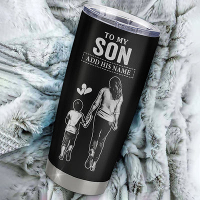 Personalized To My Son Gifts From Mom Mother Tumbler Never Forget How Much I Love You Son Birthday Graduation Christmas Gift Custom Stainless Steel Travel Mug | teecentury