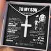 Stainless Cross Necklace Stainless Steel | 2 | Personalized To My Son Gifts Necklace From Dad Father I Closed My Eyes For A Moment Son Birthday Graduation Christmas Customized Gift Box Message Card | teecentury.myshopify