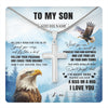 Stainless Cross Necklace Stainless Steel | 1 | Personalized To My Son Gifts Necklace From Mom Dad Mother Father Eagle My Only Wish For You Son Birthday Gifts Graduation Christmas Gift Box Message Card | teecentury.myshopify