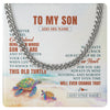 Cuban Link Chain Necklace Stainless Steel | 1 | Personalized To My Son Gifts Necklace From Mom Dad Mother Whenever Turtle Unique Birthday Gifts For Son Graduation Christmas Custom Gift Box Message Card | https://teecentury.