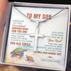 Stainless Cross Necklace Stainless Steel | 2 | Personalized To My Son Gifts Necklace From Mom Dad Mother Whenever Turtle Unique Birthday Gifts For Son Graduation Christmas Custom Gift Box Message Card | https://teecentury.
