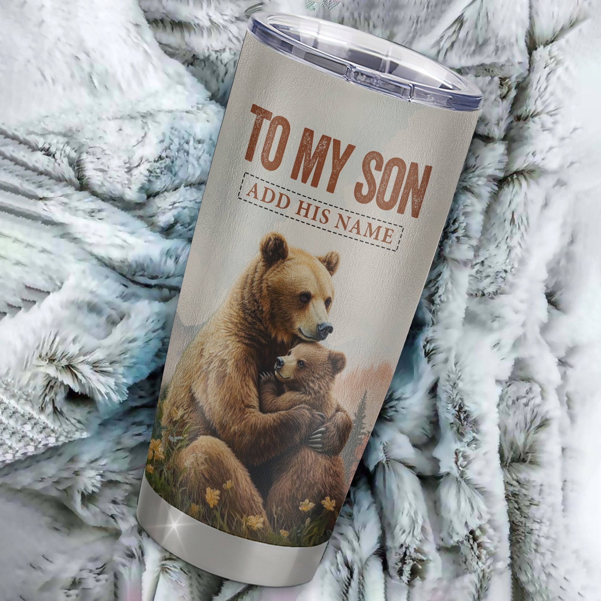 Personalized To My Son Gifts Tumbler From Mom Dad Mother Father Bear My Only Wish For You Son Birthday Gifts Graduation Christmas Custom Stainless Steel Cup Travel Mug | teecentury