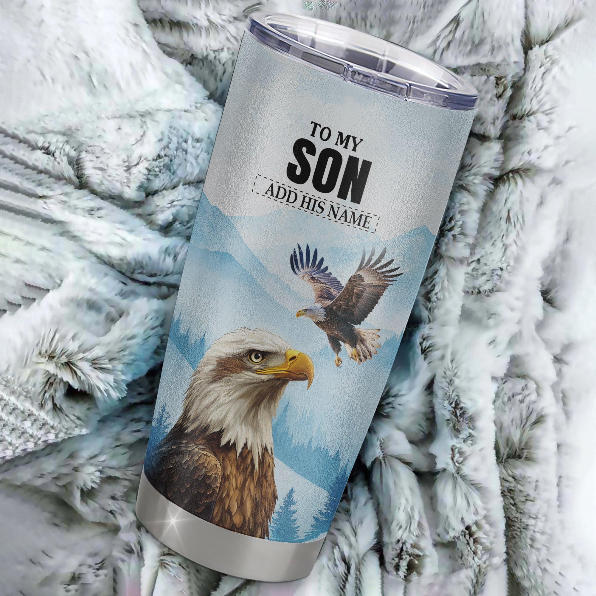 Personalized To My Son Gifts Tumbler From Mom Dad Mother Father Eagle My Only Wish For You Son Birthday Gifts Graduation Christmas Custom Stainless Steel Cup Travel Mug | teecentury