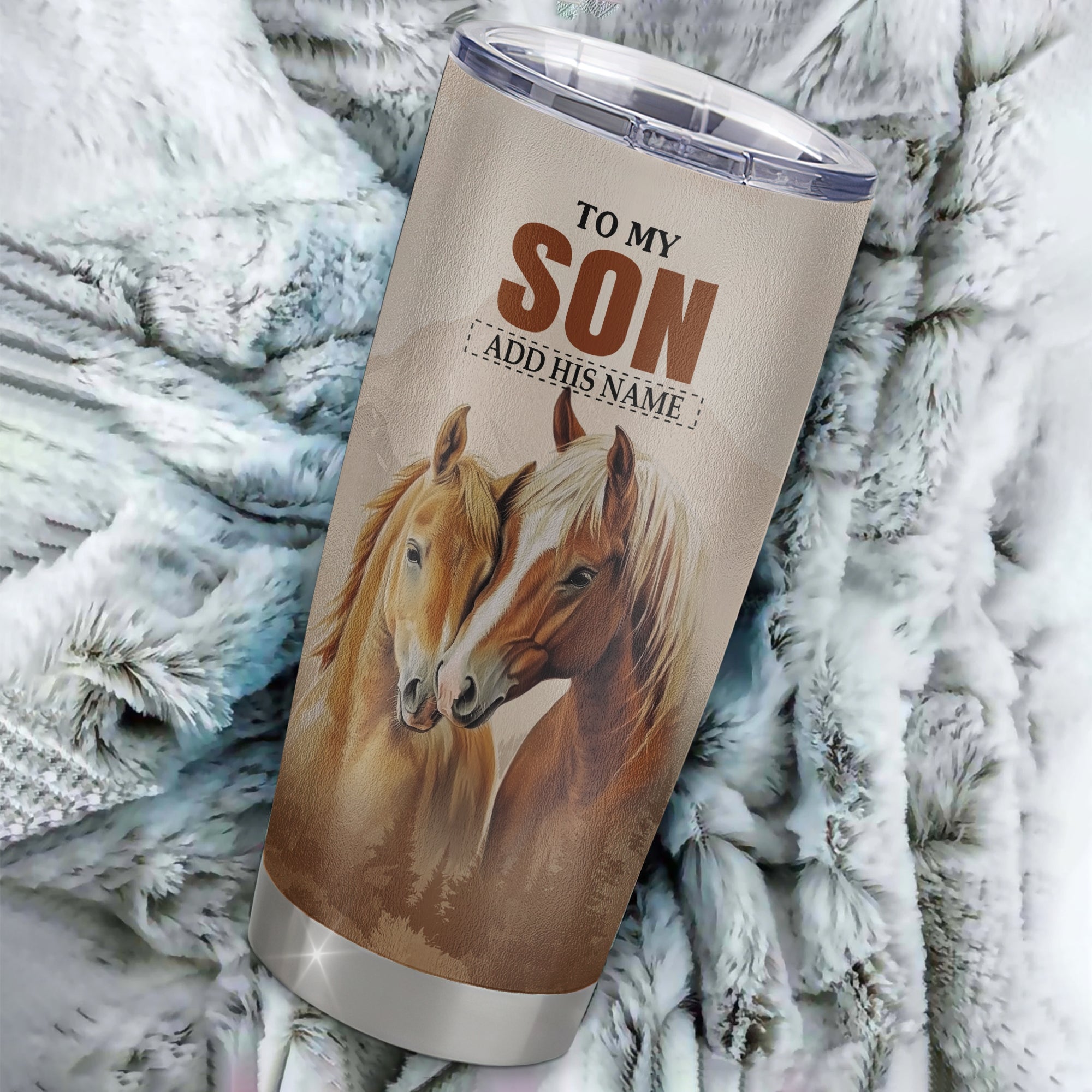 Personalized To My Son Gifts Tumbler From Mom Dad Mother Father Horse My Only Wish For You Son Birthday Gifts Graduation Christmas Custom Stainless Steel Insulated Mug | teecentury