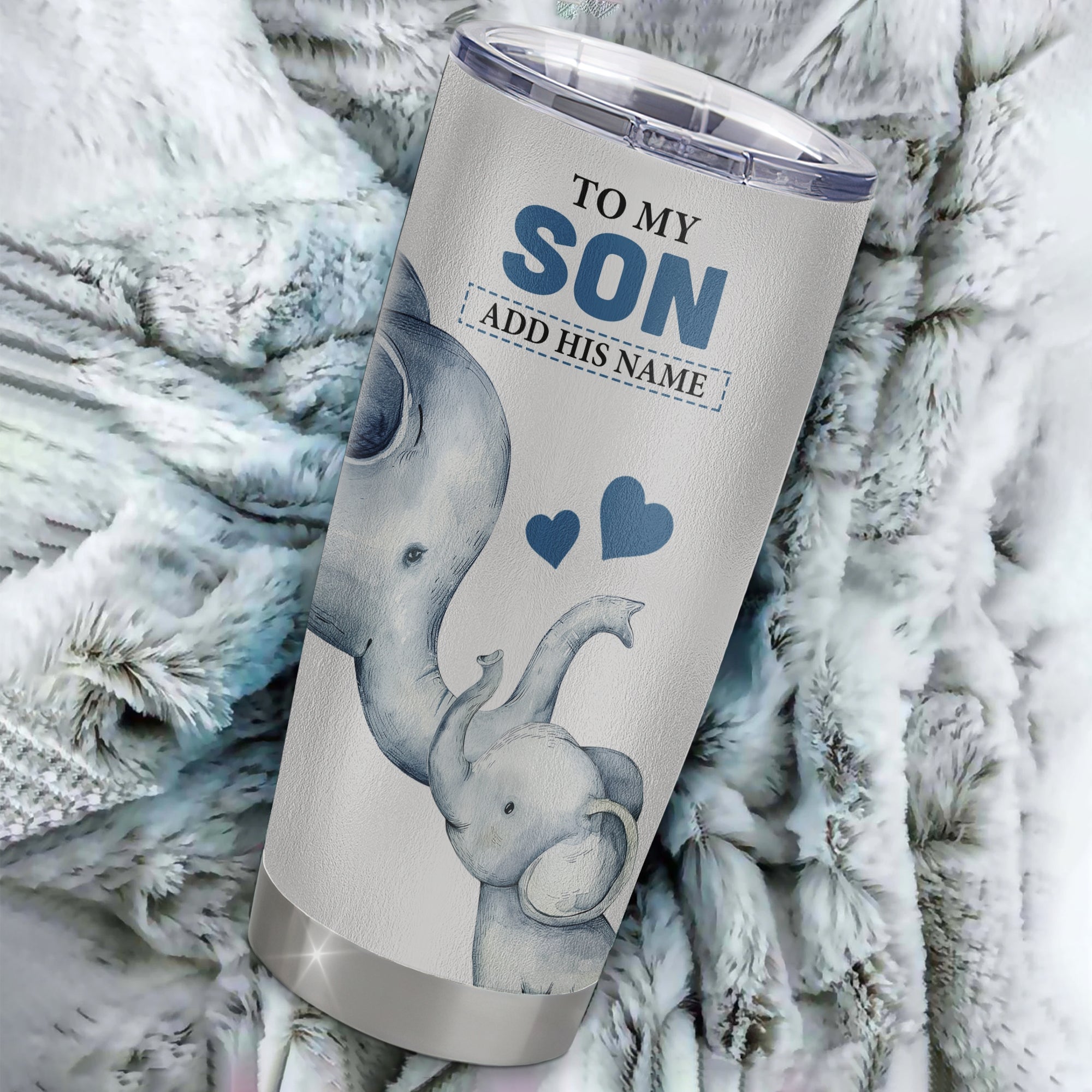 Personalized To My Son Gifts Tumbler From Mom Dad Mother Father Whenever Elephant Unique Birthday Gifts For Son Graduation Christmas Custom Stainless Steel Travel Mug | teecentury