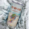 Personalized To My Son Gifts Tumbler From Mom Dad Mother Father Whenever Turtle Unique Birthday Gifts For Son Graduation Christmas Custom Stainless Steel Travel Mug | teecentury
