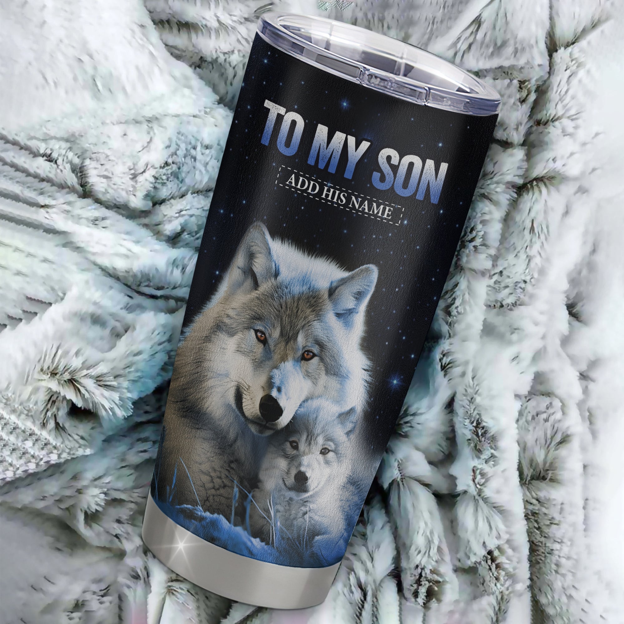 Personalized To My Son I Love You Forever Tumbler From Mom Dad Mother Father Wolf Son Birthday Gifts Graduation Christmas Custom Stainless Steel Cup Travel Mug | teecentury