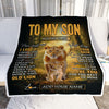 Personalized To My Son Lion Blanket From Mom Mother Never Forget That I Love You Son Birthday Gifts Graduation Christmas Customized Fleece Throw Blanket | teecentury
