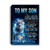 Personalized To My Son Lion Canvas From Mom Mother Today Is A Good Day Son Gifts Birthday Graduation Christmas Custom Wall Art Print Framed Canvas | teecentury