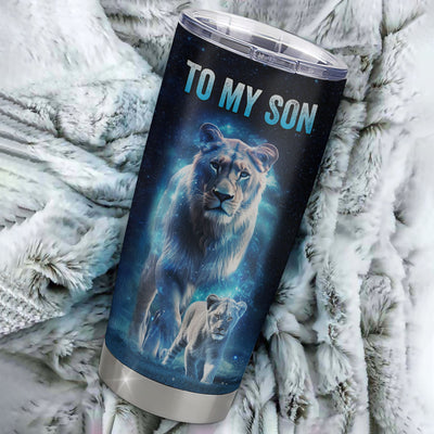 Personalized To My Son Lion Tumbler From Mom Mother Stainless Steel Cup Today Is A Good Day Son Gifts Birthday Graduation Christmas Custom Travel Mug | teecentury