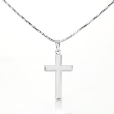 Stainless Cross Necklace Stainless Steel | 3 | Personalized To My Son Necklace From Dad Father Never Forget I Love You Lion Son Jewelry Birthday Graduation Christmas Customized Message Card | teecentury