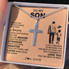 Stainless Cross Necklace Stainless Steel | 2 | Personalized To My Son Necklace From Dad Father Promise To Love You Son Birthday Gifts Graduation Jewelry Christmas Customized Gift Box Message Card | teecentury