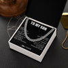 Cuban Link Chain Necklace Stainless Steel | 2 | Personalized To My Son Necklace From Mom Dad Mother Believe Deep In Your Heart Son Birthday Jewelry Gift For Men Christmas Customized Gift Box Message Card | teecentury