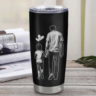 Personalized To My Son Tumbler From Dad Father Stainless Steel Cup Whenever You Feel Overwhelmed Son Birthday Graduation Christmas Travel Mug | teecentury