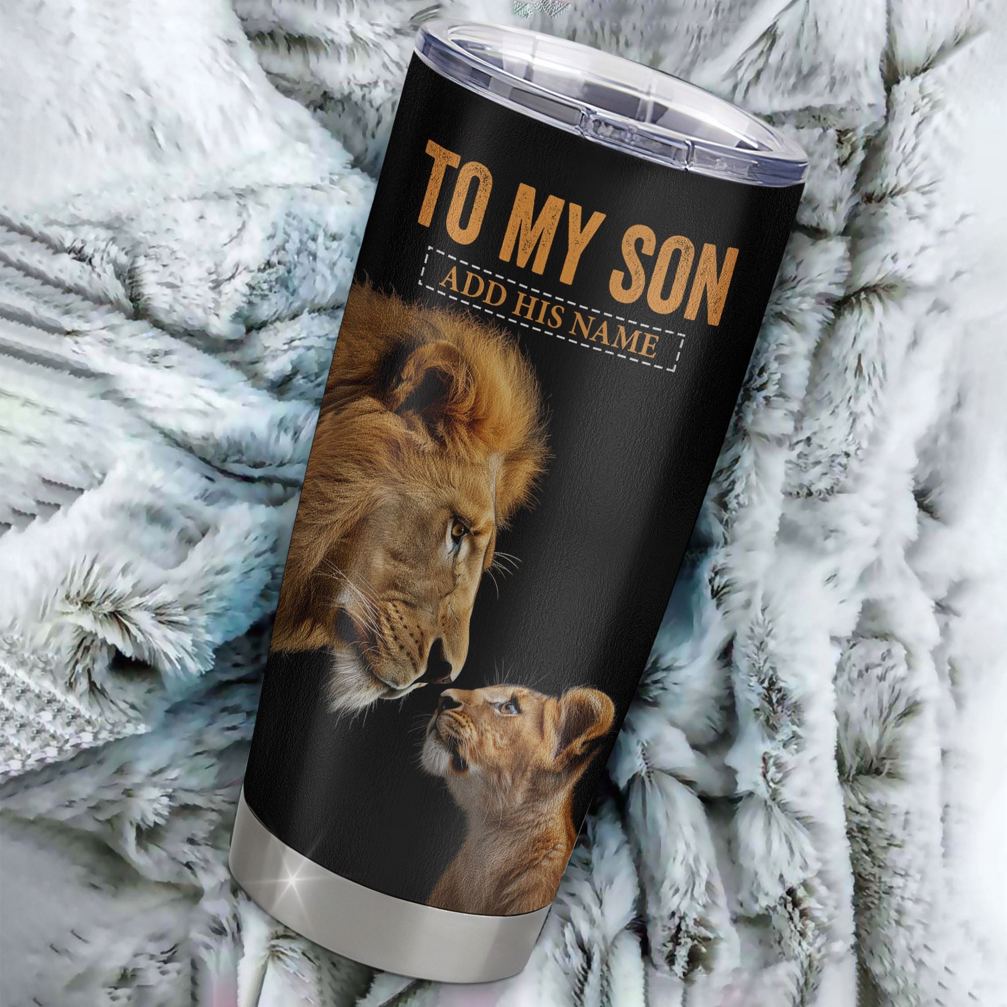 Personalized To My Son Tumbler From Dad Father You Will Never Lose Lion Son Birthday Gifts Graduation Christmas Custom Stainless Steel Cup Travel Mug | teecentury