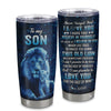 Personalized To My Son Tumbler From Dad Stainless Steel Cup This Old Lion Love You Son Birthday Graduation Christmas Custom Travel Mug | teecentury