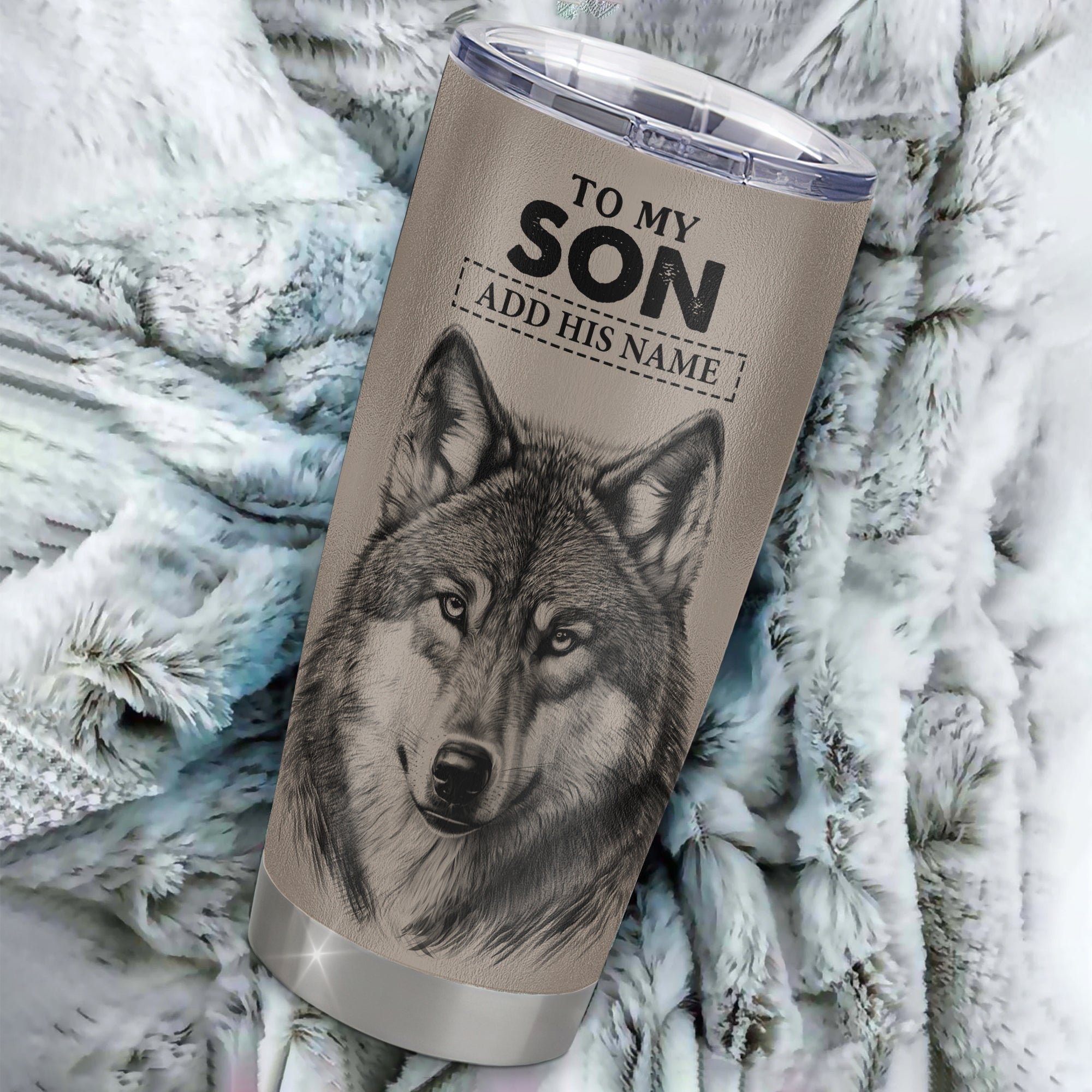 Personalized To My Son Tumbler From Mom Dad Mother Father Wolf Braver Stronger Smarter Son Birthday Graduation Christmas Custom Stainless Steel Cup Travel Mug | teecentury