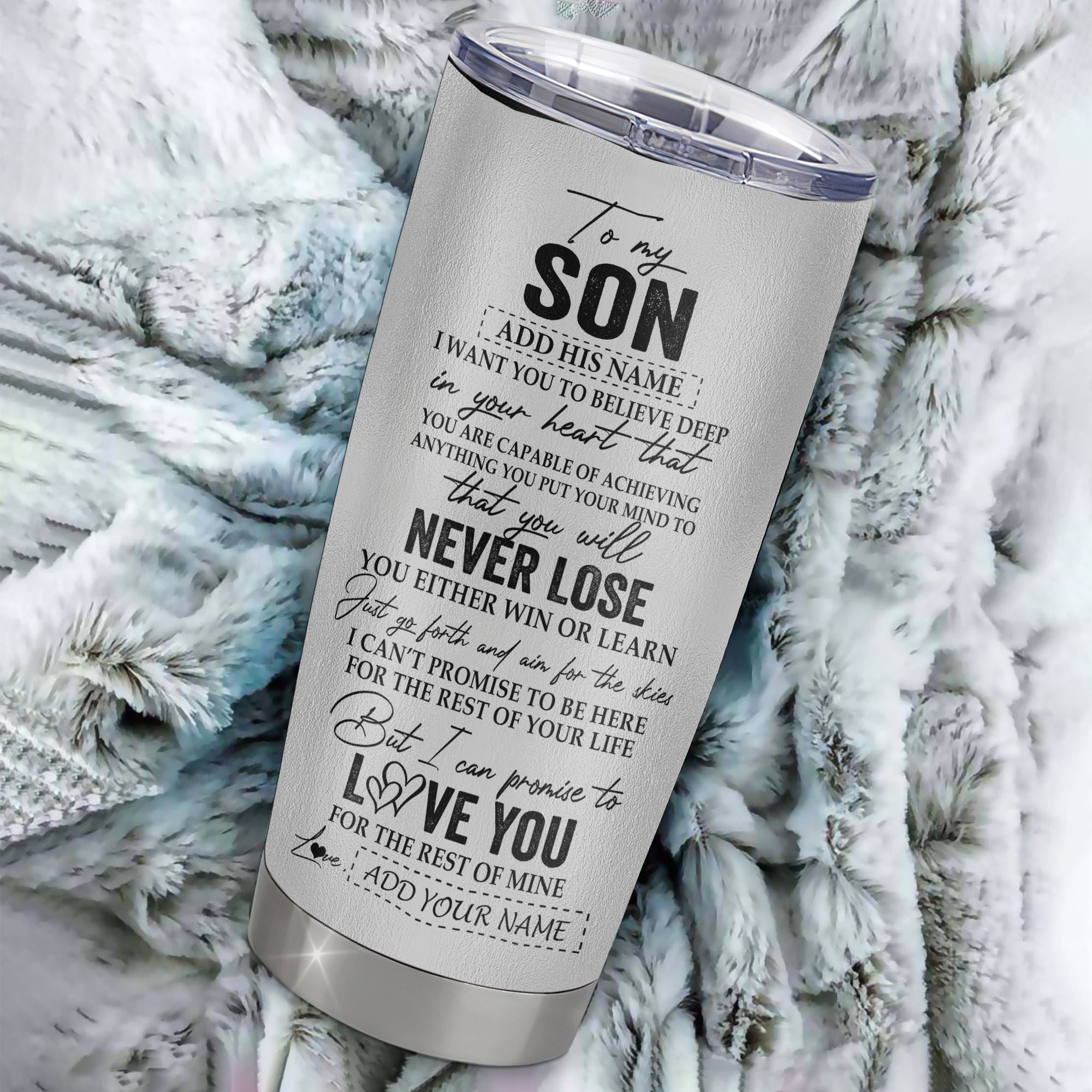 Personalized To My Son Tumbler From Mom Dad Mother Father You Will Never Lose Eagle Son Birthday Gifts Graduation Christmas Custom Stainless Steel Cup Travel Mug | teecentury