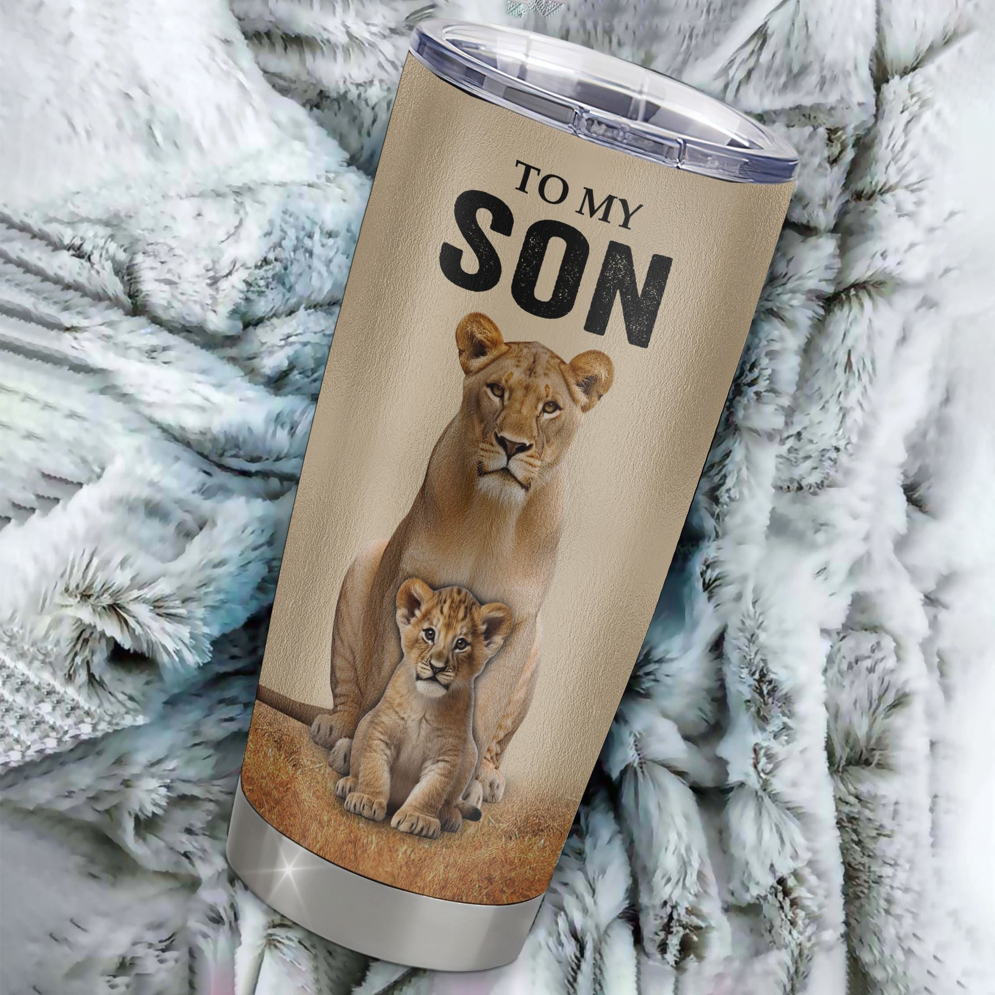 Personalized To My Son Tumbler From Mom Mother Lion Stainless Steel Cup Never Forget That I Love You Son Birthday Gifts Graduation Christmas Custom Travel Mug | teecentury
