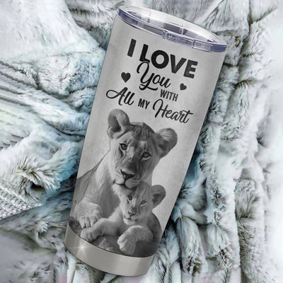 Personalized To My Son Tumbler From Mom Mother Stainless Steel Cup I Love You With All My Heart Son Birthday Graduation Christmas Travel Mug | teecentury