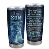 Personalized To My Son Tumbler From Mom Stainless Steel Cup This Old Lion Love You Son Birthday Graduation Christmas Custom Travel Mug | teecentury