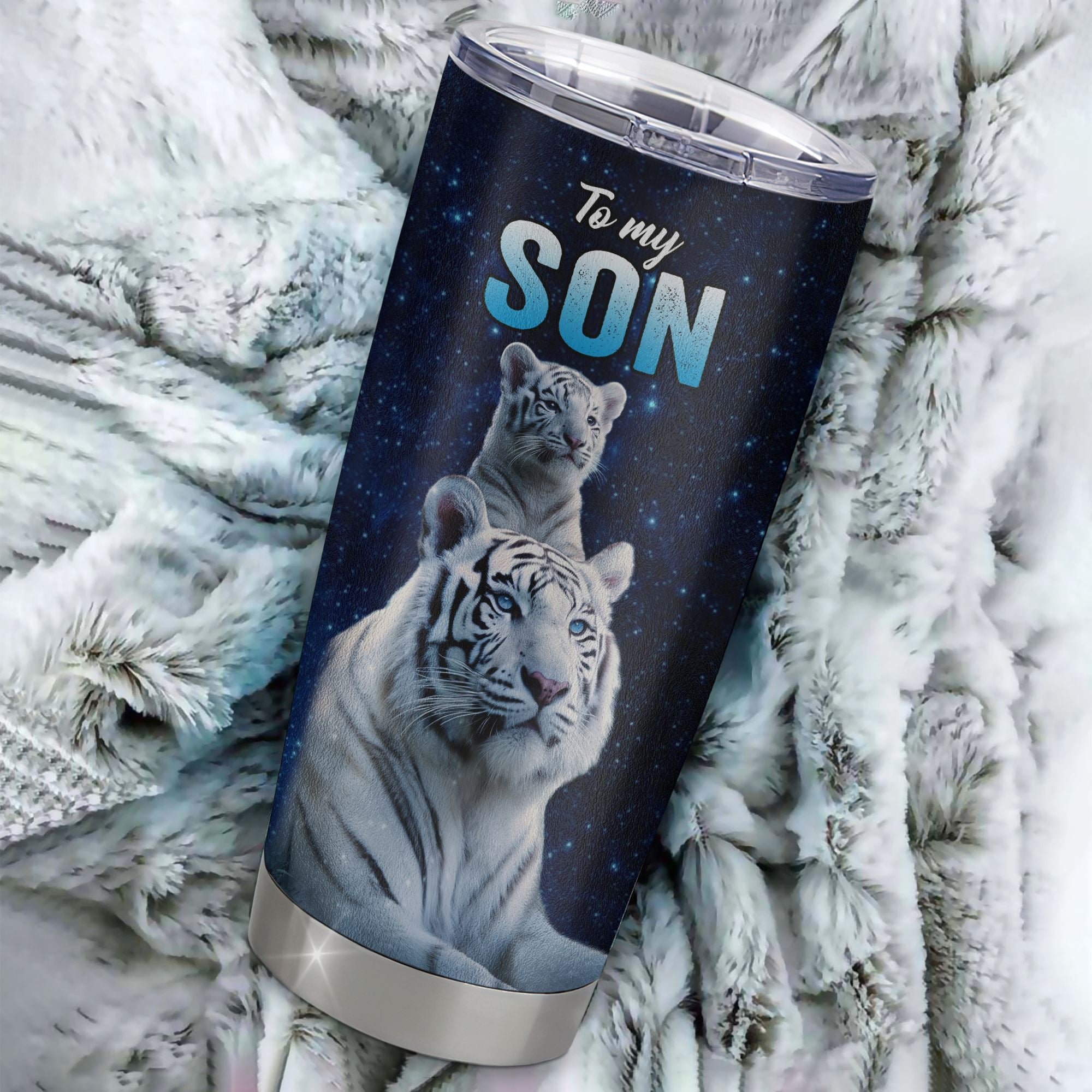 Personalized To My Son Tumbler Gift From Mom Dad Mother Stainless Steel Cup This Old Tiger Love You Son Birthday Graduation Christmas Custom Travel Mug | teecentury