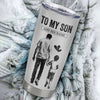 Personalized To My Son Tumbler You Will Never Lose From Dad Father Son Birthday Gifts Graduation Christmas Custom Stainless Steel Cup Travel Mug | teecentury
