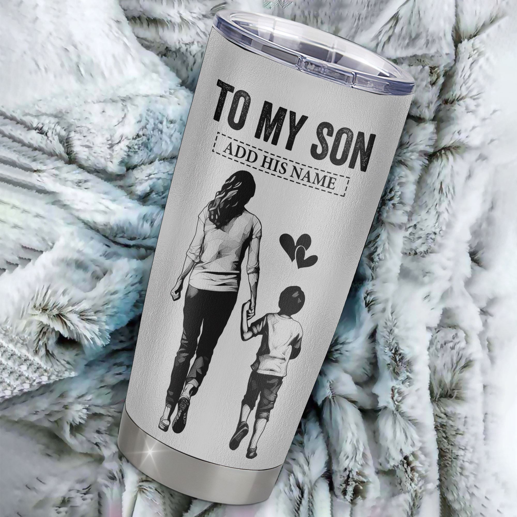 Personalized To My Son Tumbler You Will Never Lose From Mom Mother Son Birthday Gifts Graduation Christmas Custom Stainless Steel Cup Travel Mug | teecentury