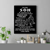 Personalized To My Son Viking Canvas From Dad Mother Father Whenever You Feel Overwhelmed Son Birthday Gifts Graduation Christmas Custom Wall Art Print Framed Canvas | teecentury