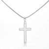 Stainless Cross Necklace Stainless Steel | 3 | Personalized To My Son Wolf Necklace From Mom Dad Mother Father Always Remember Son Birthday Graduation Christmas Customized Gift Box Message Card | teecentury
