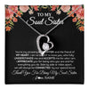 Forever Love Necklace 14K White Gold Finish | 1 | Personalized To My Soul Sister Gift Necklace Best Friend Unique Friendship Long Distance Unbiological Sister Birthday Jewelry Christmas Customized Message Card | teecentury